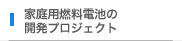 家庭用燃料電池の開発プロジェクト